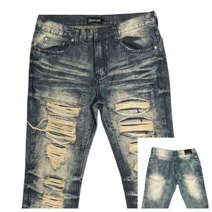 Red Ape Distressed Jeans Mens‎ 32x32 Y2k Street Wear Denim